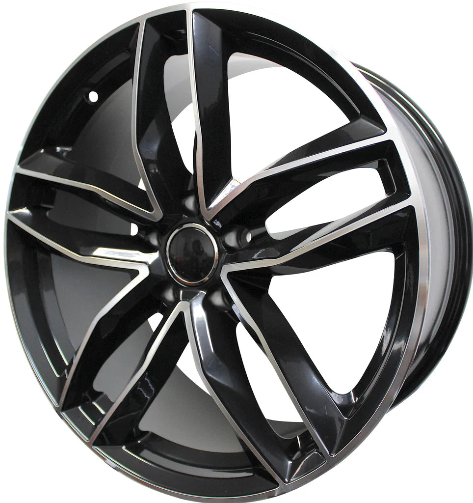 ELITE CUSTOM RIMS - AUDI RIMS A4 A5 A6 A7 A8 S4 S5 S6 S7 S8 RS5 RS6 RS7 BLACK MACHINED WHEELS
