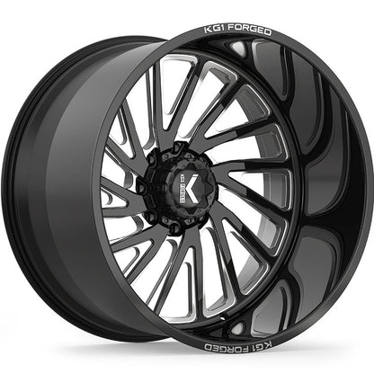 KG1 FORGED WHEELS - Vile Gloss Black Milled DIRECTIONAL