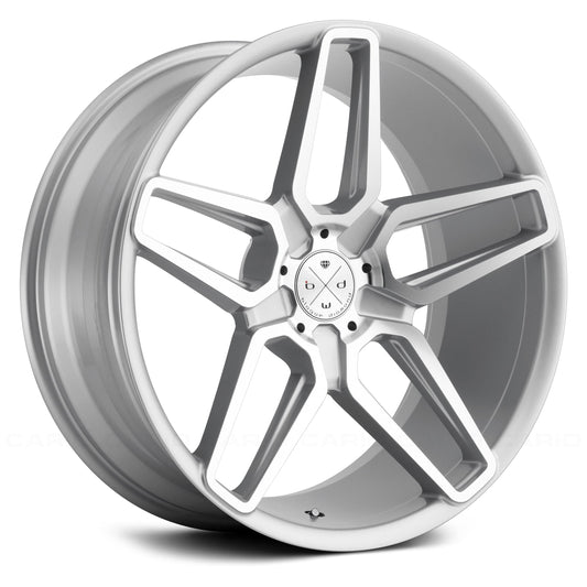 BLAQUE DIAMOND WHEELS - BD-17-5 Silver / Machine Face