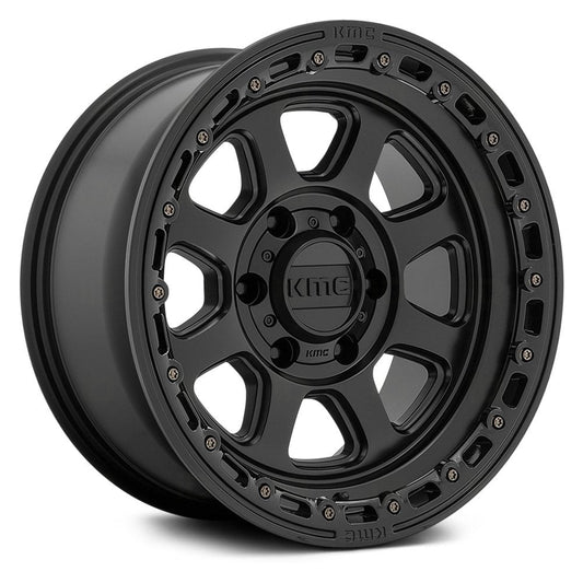 KMC WHEELS - KM548 Chase Satin Black / Gloss Black Lip