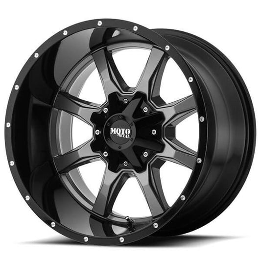 MOTO METAL WHEELS MO970 GRAY WITH BLACK LIP OFF-ROAD RIMS