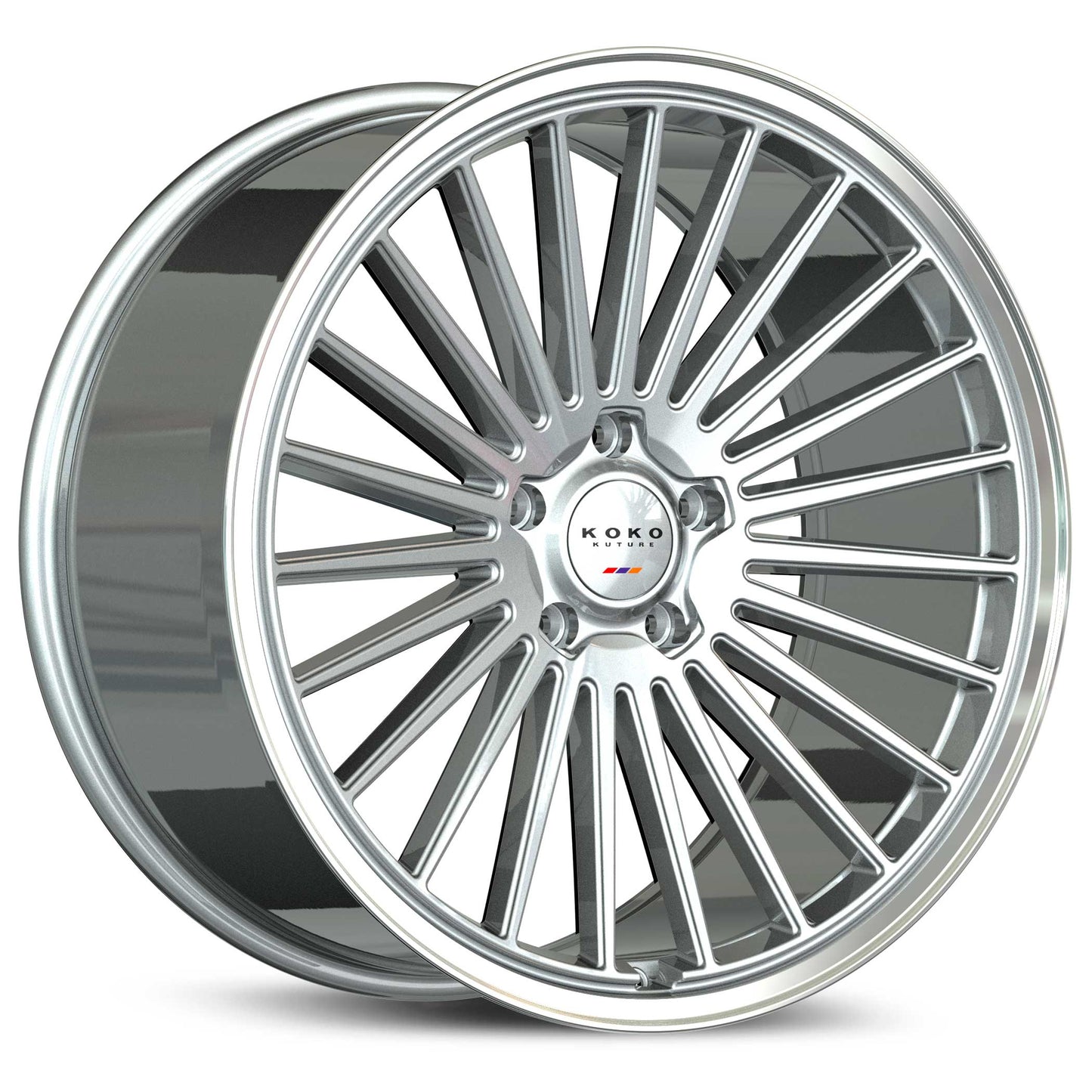 GIOVANNA WHEELS PARLATO - Gloss Silver Machined Face w/Polished Lip