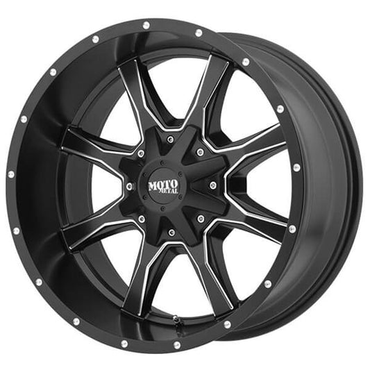 MOTO METAL WHEELS MO970 SATIN BLACK MILLED OFF-ROAD RIMS