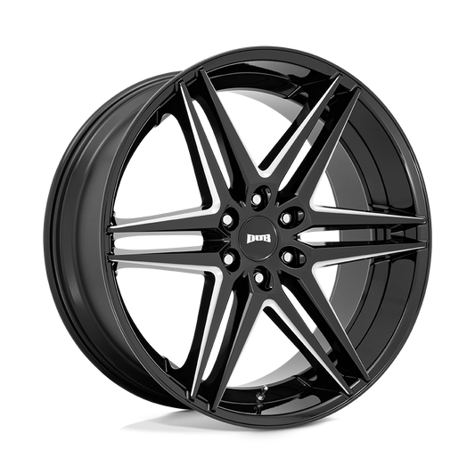 DUB WHEELS S267 DIRTY DOG - GLOSSY BLACK MILLED