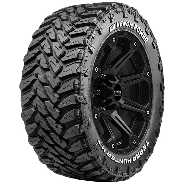 VENOM TIRE - TERRAIN HUNTER M/T 10PLY RWL M+S**50K**WHITE LETTER