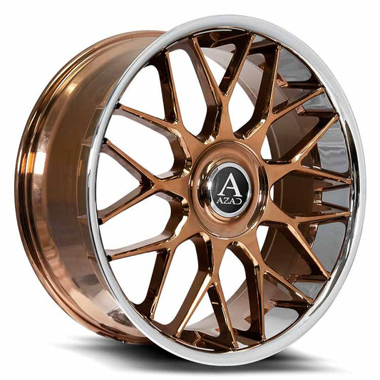 AZAD WHEELS - Azad AZV02 Rose Gold / Chrome Lip