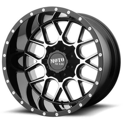 MOTO METAL WHEELS MO986 SIEGE GLOSS BLACK MACHINED OFF-ROAD RIMS