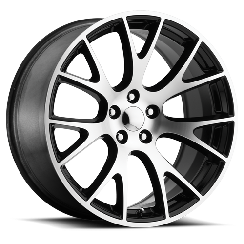 FR WHEELS 70 JEEP HELLCAT - BLACK MACHINED FACE