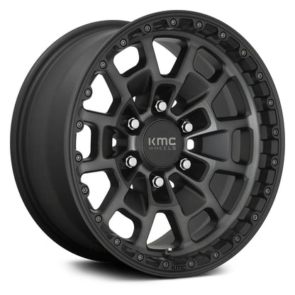 KMC WHEELS - KM718 Summit Satin Black / Gray Tint