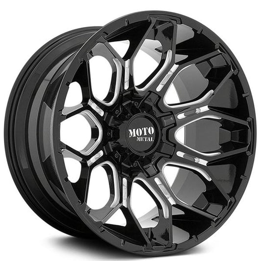 MOTO METAL WHEELS MO808 SNIPER GLOSS BLACK MILLED OFF-ROAD RIMS