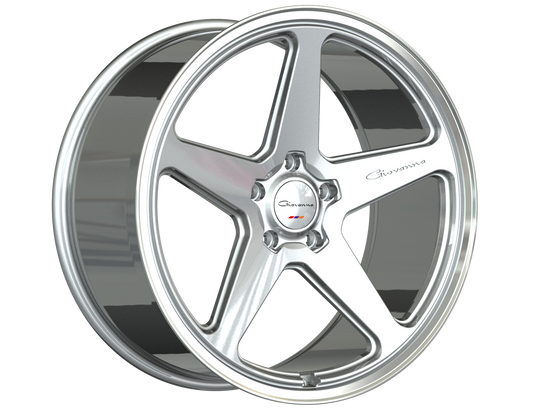 GIOVANNA WHEELS CINQUE - Silver With Machined Face/ Polished Lip