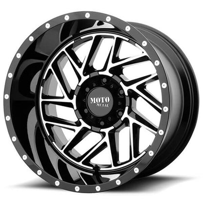 MOTO METAL WHEELS MO985 BREAKOUT GLOSS BLACK MACHINED OFF-ROAD RIMS