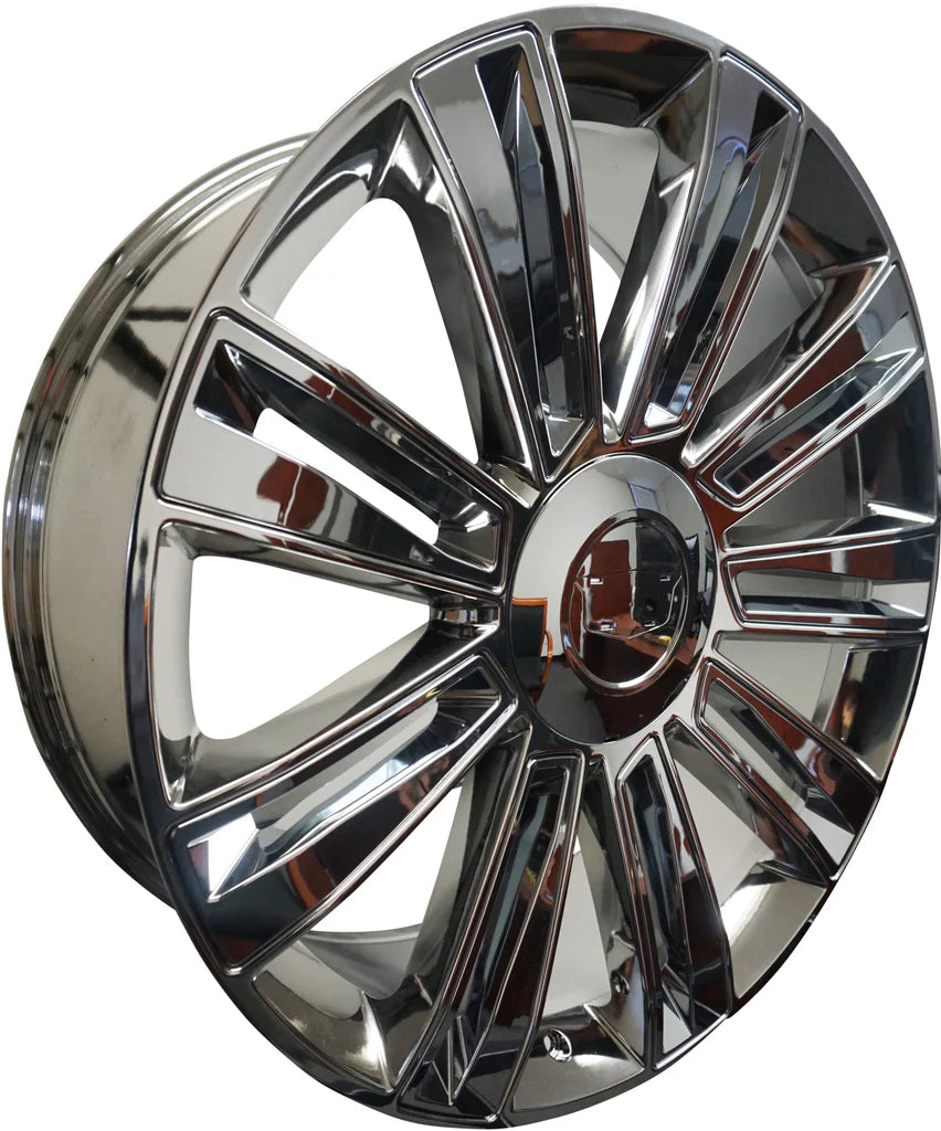 ELITE CUSTOM RIMS - CADILLAC ESCALADE RIMS FULLY CHROME RIMS FITS ESCALADE EXT ESV WHEELS