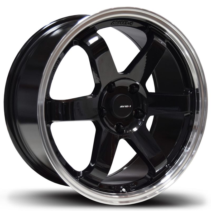 AVID1 WHEELS AV06 - Gloss Black Polished Lip