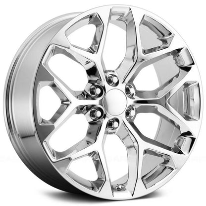 ELITE CUSTOM RIMS - CHROME GMC/CHEVY RIMS SIERRA DENALI YUKON TAHOE SUBURBAN AVALANCH LTZ SNOWFLAKE WHEELS