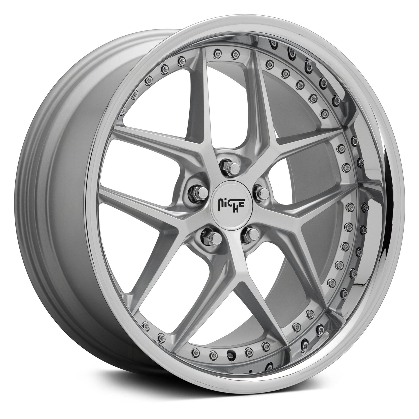 NICHE ROAD WHEELS - M225 Vice Silver / Chrome Lip