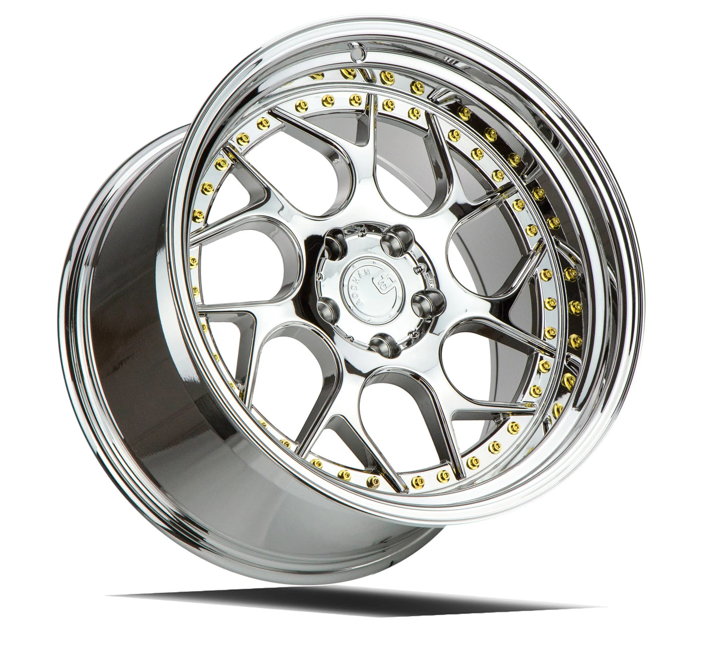 AODHAN WHEELS DS01 - Vacuum Chrome | Sleek Deep-Dish Performance Wheels for Sport, Tuner & Luxury Cars