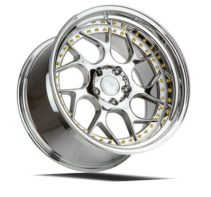 AODHAN WHEELS DS01 - Vacuum Chrome | Sleek Deep-Dish Performance Wheels for Sport, Tuner & Luxury Cars