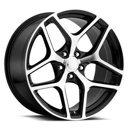 FR WHEELS 27F Z28 CAMARO FLOW FORM - Gloss Black Machined