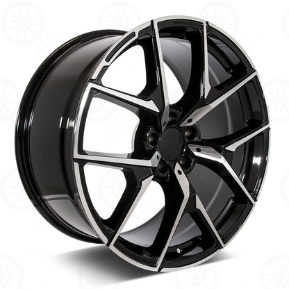 SDTW WHEELS C63 CONVERTABLE STYLE RM51 - MACHINED FACE/BLACK OUTLINE