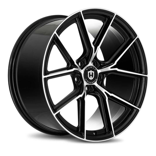 CURVA WHEELS Flow Forged CFF70 - Gloss Black Machined