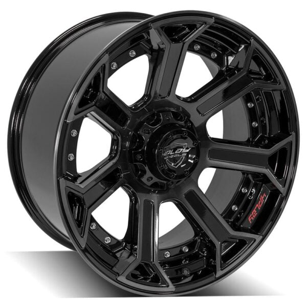 4PLAY WHEELS - 4P70 Gloss Black / Brushed Face & Tinted Clear