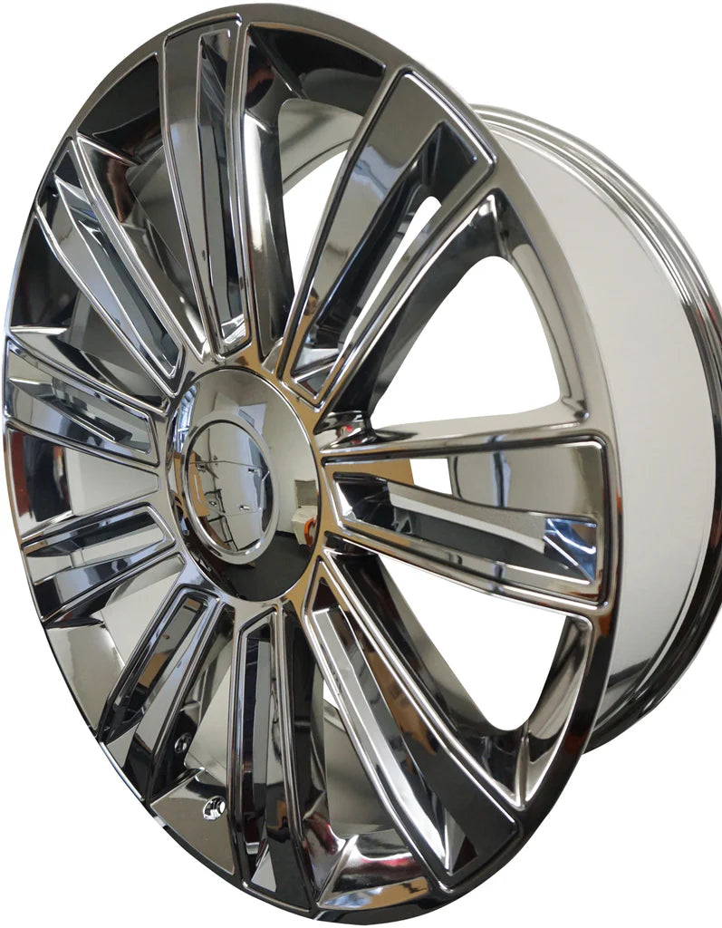 ELITE CUSTOM RIMS - CADILLAC ESCALADE RIMS FULLY CHROME RIMS FITS ESCALADE EXT ESV WHEELS