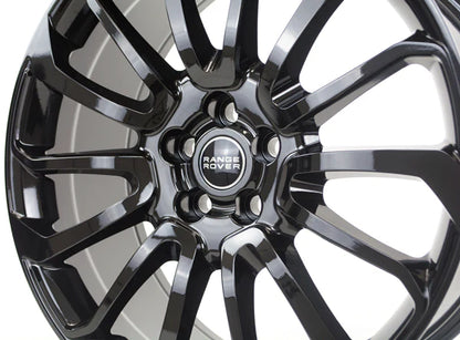 ELITE CUSTOM RIMS - RANGE ROVER AUTOBIOGRAPHY STYLE SPORT LR3 LR4 & HSE WHEELS GLOSS BLACK FACE