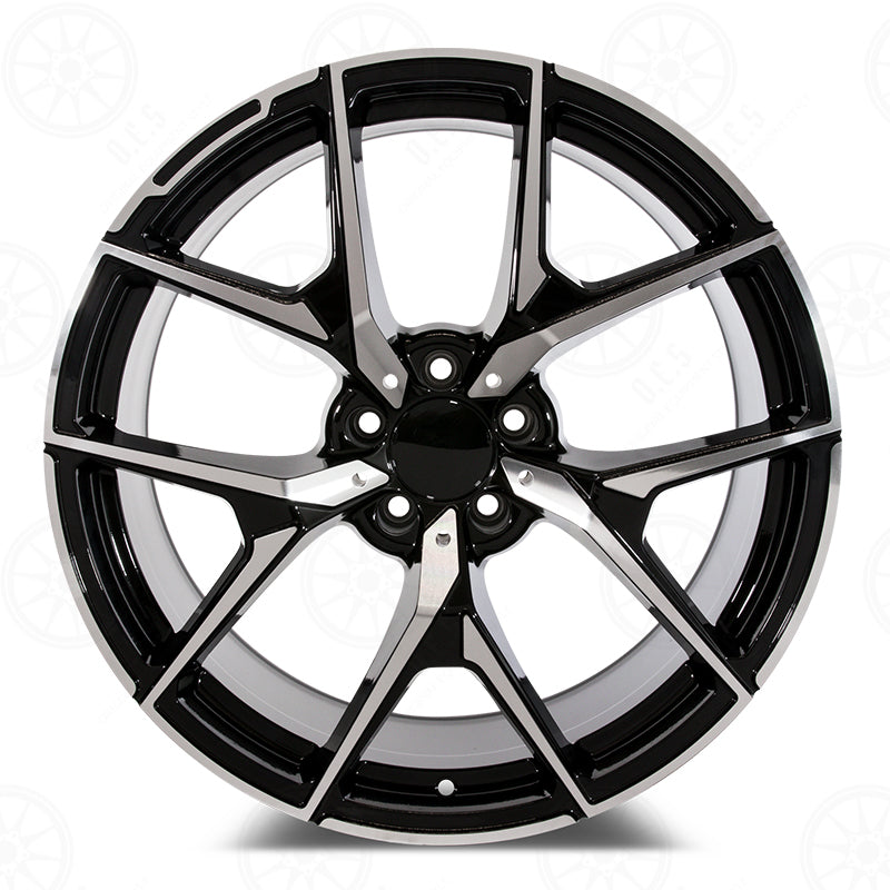 SDTW WHEELS C63 CONVERTABLE STYLE RM51 - MACHINED FACE/BLACK OUTLINE