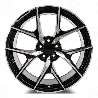 SDTW WHEELS C63 CONVERTABLE STYLE RM51 - MACHINED FACE/BLACK OUTLINE