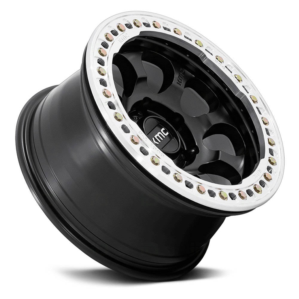 KMC WHEELS - KM237 Riot Beadlock Satin Black / Machined Ring