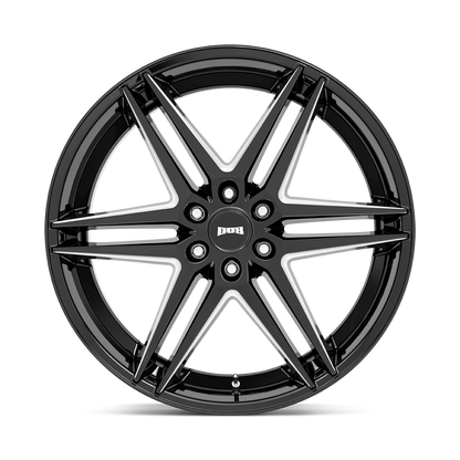 DUB WHEELS S267 DIRTY DOG - GLOSSY BLACK MILLED