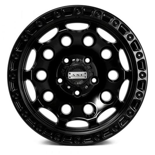 "AXE Wheels Offroad Chaos Satin Black – Bold and resilient off-road rims with a smooth satin black finish, engineered for strength and superior performance on any terrain."
