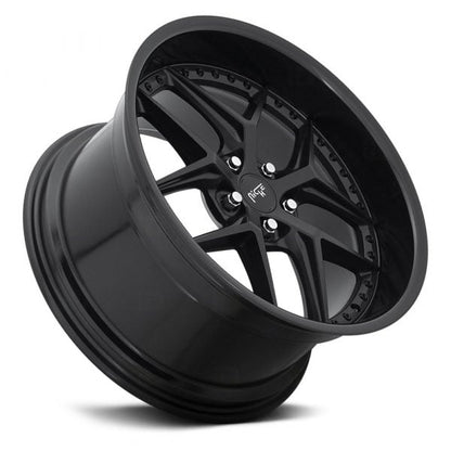 NICHE ROAD WHEELS - M226 Vice Matte Black / Gloss Black Lip