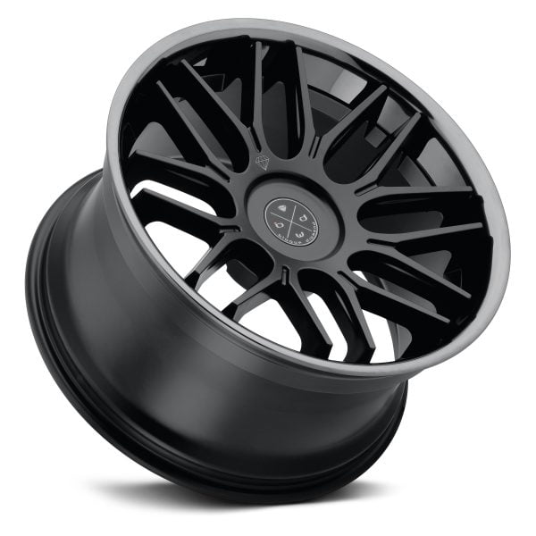 BLAQUE DIAMOND WHEELS - BD-27 Satin Black / Black Chrome Lip