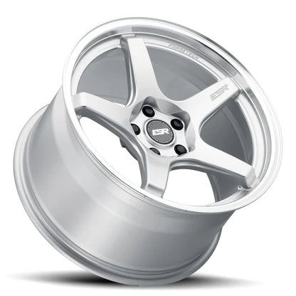 ESR WHEELS APEX SERIES AP5C -  SILVER MACHINE LIP