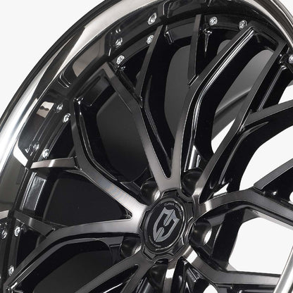 CURVA WHEELS Flow Forged  CFF76 - Gloss Black Machined Tint SS Lip