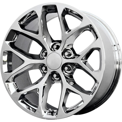 ELITE CUSTOM RIMS - CHROME GMC/CHEVY RIMS SIERRA DENALI YUKON TAHOE SUBURBAN AVALANCH LTZ SNOWFLAKE WHEELS