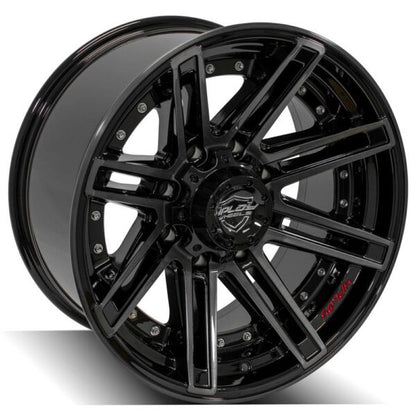 4PLAY WHEELS - 4P08 Gloss Black / Brushed Face & Tinted Clear