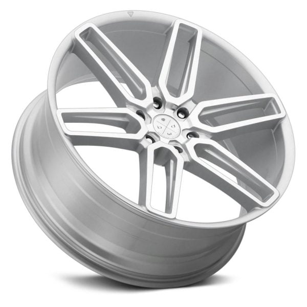 BLAQUE DIAMOND WHEELS - BD-17-6 Silver / Machine Face