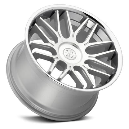 BLAQUE DIAMOND WHEELS - BD-27 Silver Machine / Chrome Lip