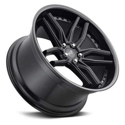 NICHE ROAD WHEELS - M194 Methos Matte Black / Gloss Black Lip