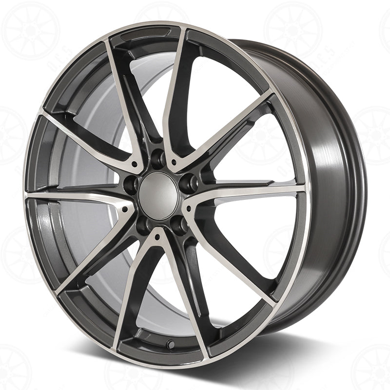 SDTW WHEELS C63 STYLE RM17 - MACHINED FACE/GUNMETAL OUTLINE