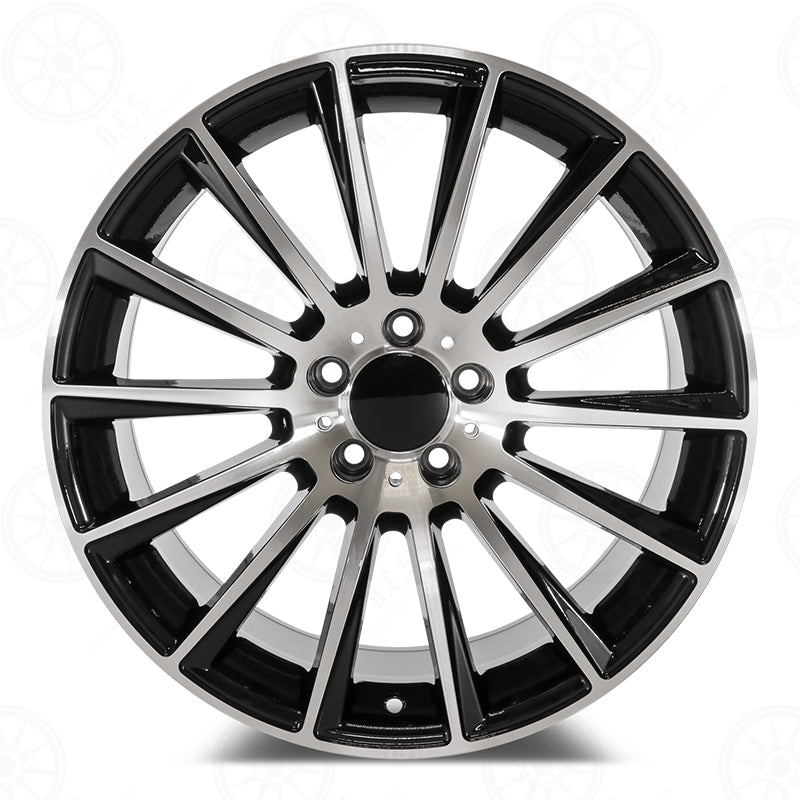 SDTW WHEELS SLK Style RM06 - MACHINED FACE/BLACK OUTLINE