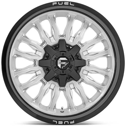 FUEL OFFROAD WHEELS - ARC D798 Silver Brushed Face w/milled black lip