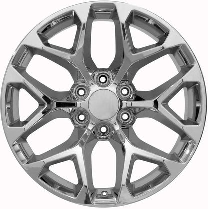 ELITE CUSTOM RIMS - CHROME GMC/CHEVY RIMS SIERRA DENALI YUKON TAHOE SUBURBAN AVALANCH LTZ SNOWFLAKE WHEELS