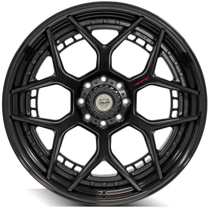 4PLAY WHEELS - 4PF6 Matte Black Center / Gloss Black Barrel