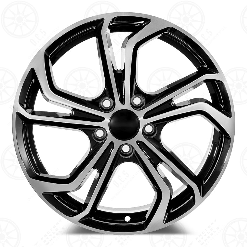 SDTW WHEELS 2020 GOLF R STYLE RA66 - MACHINED FACE/BLACK OUTLINE