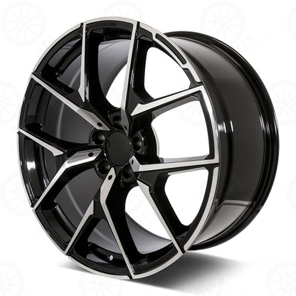 SDTW WHEELS C63 CONVERTABLE STYLE RM51 - MACHINED FACE/BLACK OUTLINE