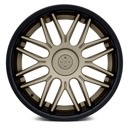 BLAQUE DIAMOND WHEELS - BD-27 Antique Matte Bronze / Gloss Black Lip